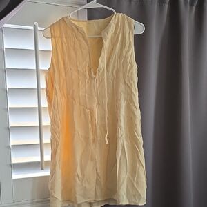 Sleeveless Yellow Dress